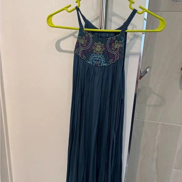 Anthropologie one September Women's Blue Halter Top - Picture 2 of 2